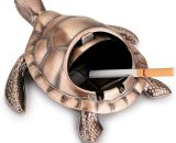 Cendrier rétro en métal en forme de tortue avec couvercle coupe-vent, pour intérieur et extérieur (rouge bronze) 9126316457800 RBD031334PXM