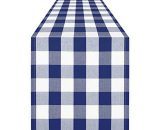 14x72 '/ 35x183 cm Chemin de Table Classique Bleu et blanc - Kartokner 9155137618763 KARDJ281312