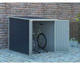 Abri à vélo métal en acier galvanisé gris 2,81 m² NIKI - Gris anthracite 3517920747894 435057