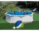 Kit piscine acier blanc Gré Atlantis ronde 4,80 x 1,32 m + Bâche hiver - Blanc 7061259097466 KITPR458-CIPR451