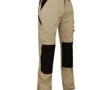 LMA - Pantalon bicolore poches genouillères été | 1454 PLUTON 54 - Beige/Noir 3473832305150 1454-54-BN