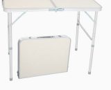 Table pliante en alliage d'aluminium à usage domestique de 90 x 60 x 70 cm, blanche 9065417007142 9065417007142