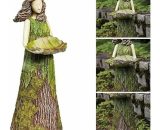 Abreuvoir à oiseaux extérieur - Statue de fée en Sherwood avec mangeoire à oiseaux - Ornement en résine - Statue de jardin super mignonne pour 8671286045942 DBBX-F1425