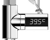 Thermomètre de douche numérique avec affichage de la température en degrés Celsius sur écran LED Contrôle de la température de l'eau pour les soins  HEY-1632