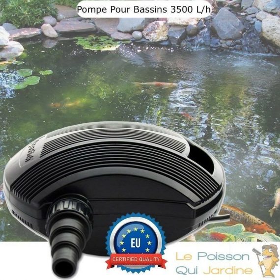Pompe Bassin 3500 l/h De Qualité, Pour Bassins De Jardin De 3000 L - Noir 3001184452330 11844