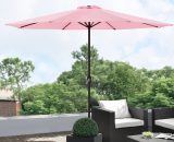 [casa.pro] - Parasol de Jardin Budapest Polyester Acier 300 x 230 cm Rose Pastel 4059438579349 73694374