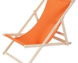 Canapé de plage, divan de jardin chaise longue de jardin en bois divan pliant - orange 4251258934852 10006004