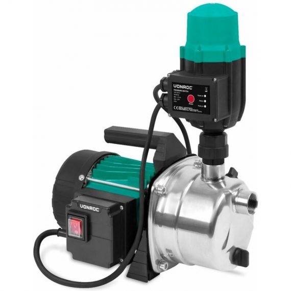 Pompe hydrophore/automatique 1000W – 3500l/h – Pressostat inclus – Protection contre le fonctionnement à sec - Pour la pulvérisation et l'eau 8717479095544 GP528AC
