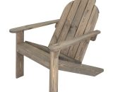 Ecd Germany - Fauteuil de jardin en bois massif de pin / épicéa Adirondack chaise longue gris 8719987870965 490003910