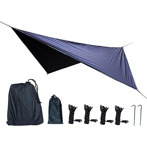 Auvent multifonctionnel ext��rieur Camping Tapis ��tanche �� l'humidit�� Protection solaire imperm��able Noir - Noir 5053054990181 LGG210527855BK