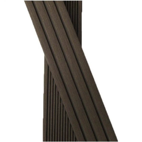Plinthe finition terrasse bois composite - Coloris - Chocolat, Epaisseur - 1cm, Largeur - 5.5 cm, Longueur - 200 cm, Surface couverte en m² - 4 3068754300101 4230010