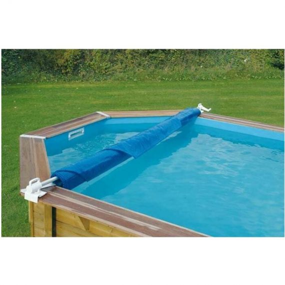 Enrouleur de bâche à bulles pour piscine en bois Ubbink co - Bleu 3700151480542 7150028
