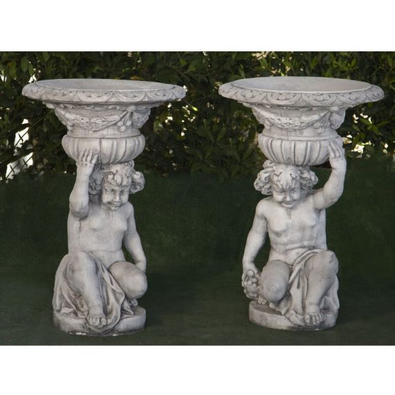 2 unités Pot classique en pierre reconstituée Jeune vendanges droite 62x90cm. 8435653111292 FR7069