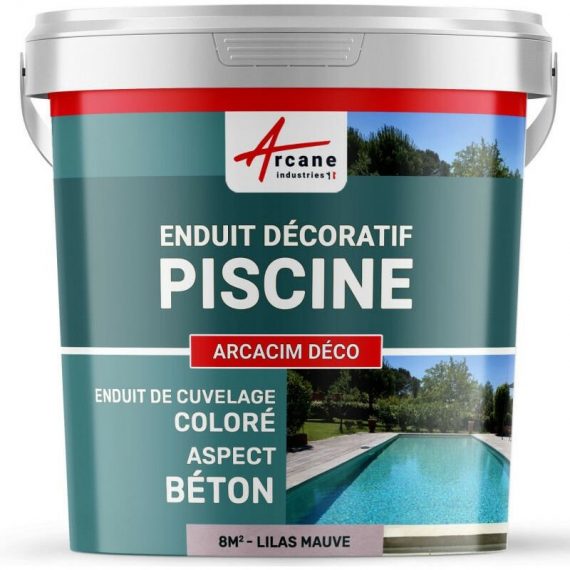 Arcane Industries - Décoration piscine enduit de cuvelage finition béton ciré arcacim deco Lilas - Mauve - kit de 8 m² - Lilas - Mauve 3700043420229 124_24729