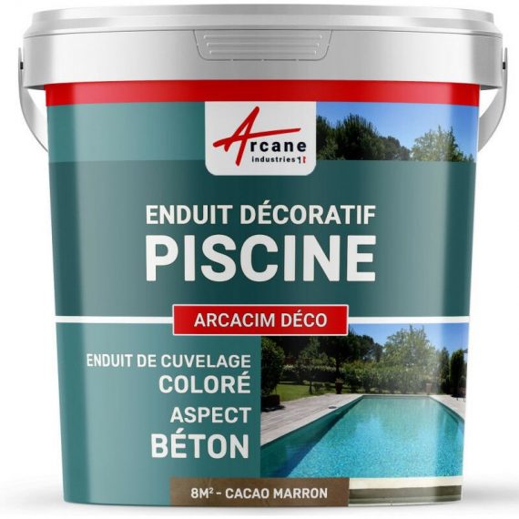 Décoration piscine enduit de cuvelage finition béton ciré ARCACIM DECO ARCANE INDUSTRIES Cacao - Marron - kit de 8 m² - Cacao - Marron 3700043420052 124_24720