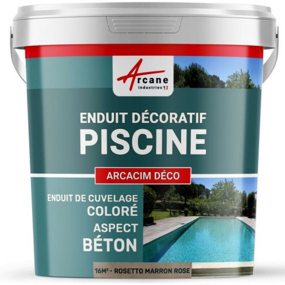 Arcane Industries - Décoration piscine enduit de cuvelage finition béton ciré arcacim deco Rosetto - Marron rose - Kit de 16m² - Rosetto - Marron rose 3700043424180 124_26010