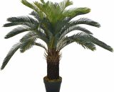 Plante artificielle avec pot palmier cycas vert 90 cm décoration intérieur - or 3001335669600 DEC022030
