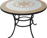 Table Mosaic pour jardin extérieur 100xH72 cm Style Provençal Garden Deluxe Collection 8015235311847 PR4263