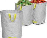 Lot de 3 sacs à déchets de jardin 100l polyester gris - Gris 3663095050458 107545