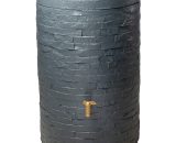 4rain - Réservoir d'eau de pluie ARONDO 250 L gris graphite avec couvercle et robinet de vidange - 295650 4023122222736 295650