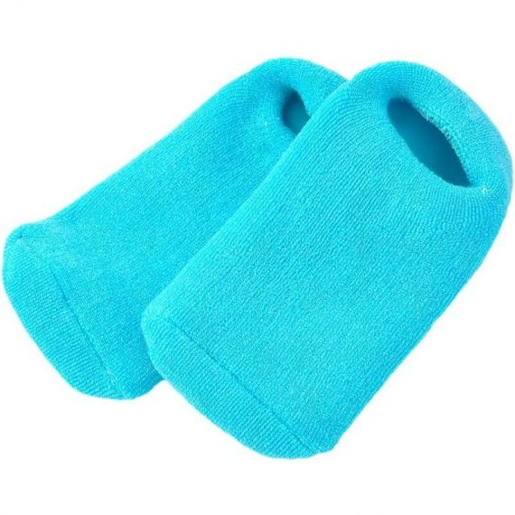 Chaussettes de gel de silicone pour le pied fissuré sec hydratant le ramollissement de blanchiment bleu 21*10cm Fontainebleau 2 Paires 9026928265063 FON-t00374