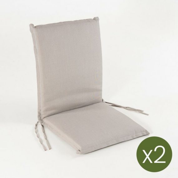 Lot de 2 coussins pour fauteuil inclinable de jardin couleur luxe capuccino | Dimensions: 42x92x3 cm | Résistant aux gouttes d'e 7427129526779 NT13399-2