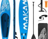 Stand up paddle board gonflable xxl bleu pompe à air pagaie aileron sac 380 cm 4064649079205 490004641