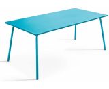 Palavas - Table de jardin en métal bleu - Bleu 3663095014849 103593