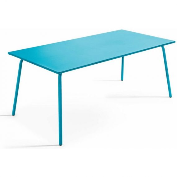 Palavas - Table de jardin en métal bleu - Bleu 3663095014849 103593