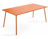 Palavas - Table de jardin en métal orange - Orange 3663095014863 103595