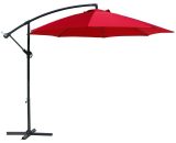 Rebecca Mobili Parapluie de jardin Parasol Rouge 3x3 en Acier Décentralisé Ouverture à manivelle 8052787046452 RE6687