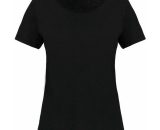 T-shirt Bio col à bords francs manches courtes femme Noir S - Noir - Kariban 3663938206653 102916