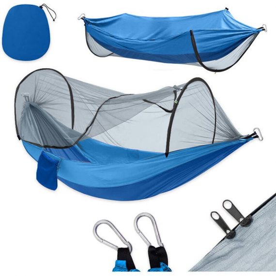 Hamac de camping avec moustiquaire, simple double hamac de camping portable léger support hamac en nylon Macaron 9466991646398 MACA-002928
