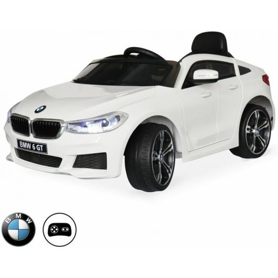 BMW Série 6 GT Gran Turismo blanche, voiture électrique pour enfants 12V 4 Ah, 1 place, avec autoradio et télécommande - Blanc 3760287183632 ROCBMW6RCWH