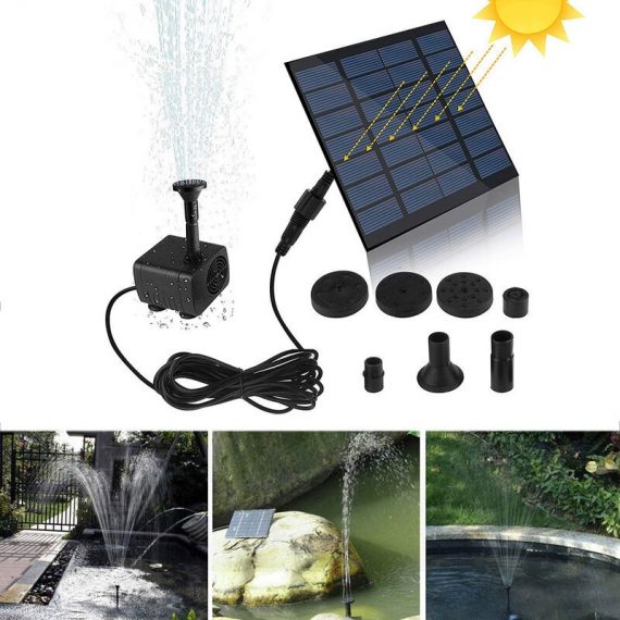 Mini pompe de fontaine solaire Kit de panneau d'alimentation de pompe à eau solaire pompe à eau de panneau solaire pour piscine de jardin 4502190955758 HM311