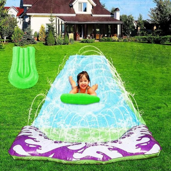 Benobby Kids - Slip and Slide Splash and Slide pour Backyards Waterslide Toys 16' Foot 1 Sliding Racing Lanes, 1pc [Ne comprend pas la planche à 2562403268855 Y0001-FR1-K0004-220420-043