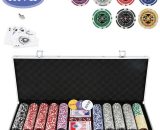 Randaco - Jetons de poker Boîte métallique plastique 500 jetons Marque Mallette de poker Set de poker - argent 726505586671 MMRD-C-1-TH6523D