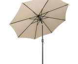 Parasol 270 cm - parasol jardin, parasol deporté, parasol de balcon - Homfa 735940010115 H11019112