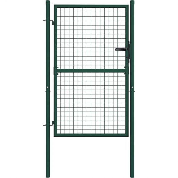 True Deal - Portail de clôture Acier 100x125 cm Vert  TD6945