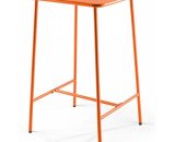 Palavas - Table de bar en acier orange - Orange 3663095033697 105615