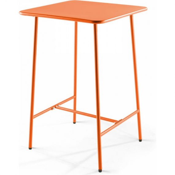 Palavas - Table de bar en acier orange - Orange 3663095033697 105615