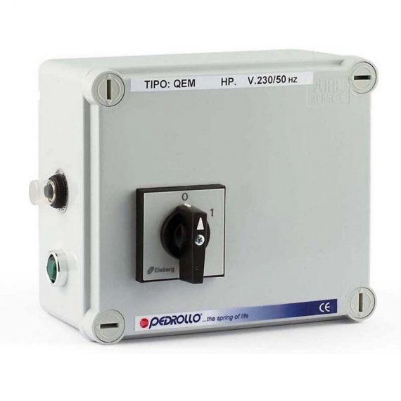 Pedrollo - Boîte électrique de démarrage pour pompes de puits profond 4' qem 075 Monophasé 0,75HP Condensateur  530ECN07A1