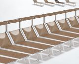 Beach And Garden Design - Bain de soleil transats piscine aluminium lits de plage Santorini Limited Edition 20 pcs | Moka - Marron Santorini 7640179390132 SA800TEXLE20PZM