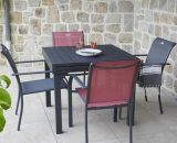 Table de jardin extensible Honfleur 4/6P aluminium 90 3700156667214 12057