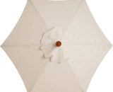 Housse de rechange pour parasol, 8 baleines, 3 m, imperméable, anti-UV, tissu de rechange, blanc crème 9020162276175 GAL04143