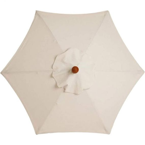 Housse de rechange pour parasol, 8 baleines, 2.7m, imperméable, anti-UV, tissu de rechange, blanc crème 9020162276168 GAL04142