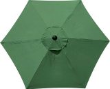 Housse de rechange pour parasol, 8 baleines, 2.7m, imperméable, anti-UV, tissu de rechange, vert foncé 9020162276199 GAL04145