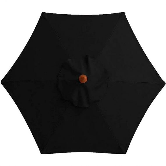 Housse de rechange pour parasol, 6 baleines, 2 m, imperméable, anti-UV, tissu de rechange, le noir 9020162276120 GAL04138
