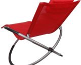 Chaise longue à bascule pliable chaise longue de jardin chaise longue relax chaise longue de plage chaise longue à bascule - rouge 4251258937631 10005004