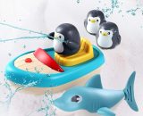 Benobby Kids - Spray de bateau jouet de bain pour bébé et 3 arroseurs de pingouin avec,Jouets de bain pour bébé,pour enfants tout-petits garçons  Y0004-FR1-K0004-220414-050